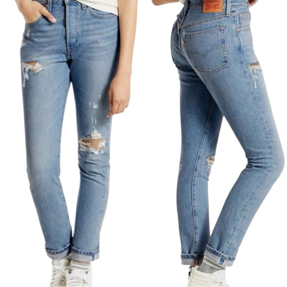 Levi's 501 Skinny Jeans Distressed